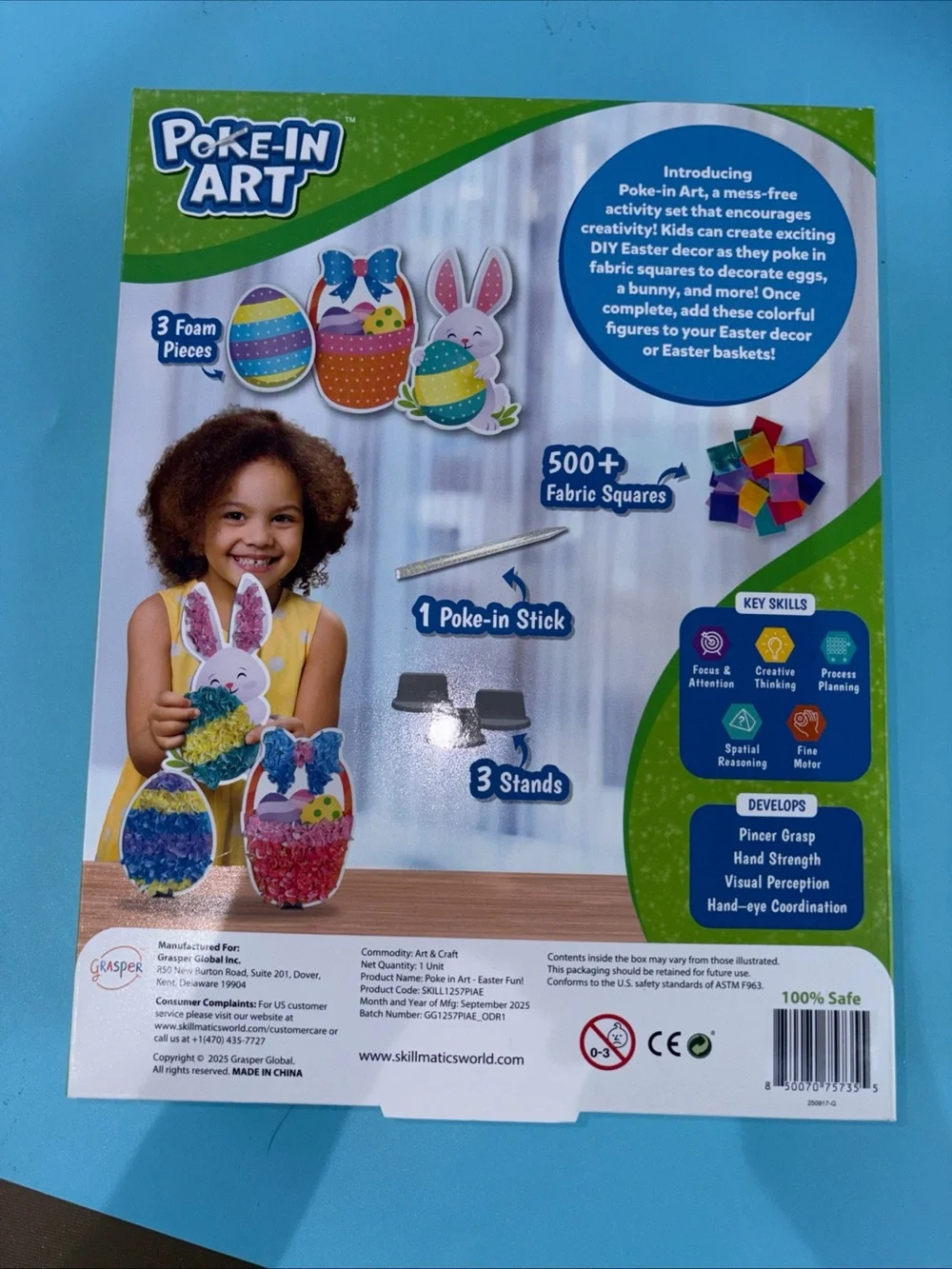 Poke-in Art - Easter Fun Mess-Free for Kids DIY Craft Kits Sealed box
